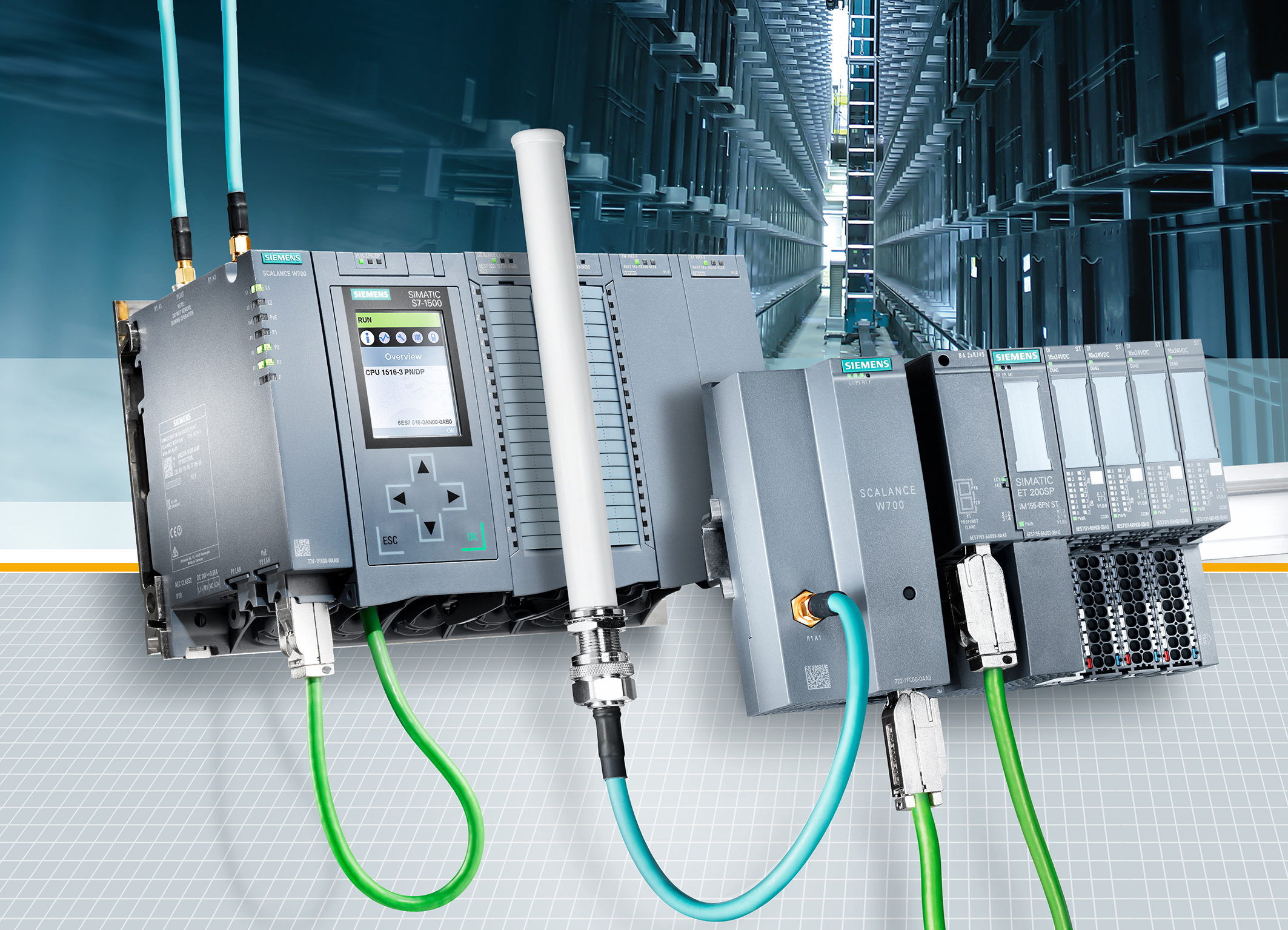 Industrial Wireless LAN für Schaltschrank und Feldebene / Industrial wireless LAN for cabinets and field level